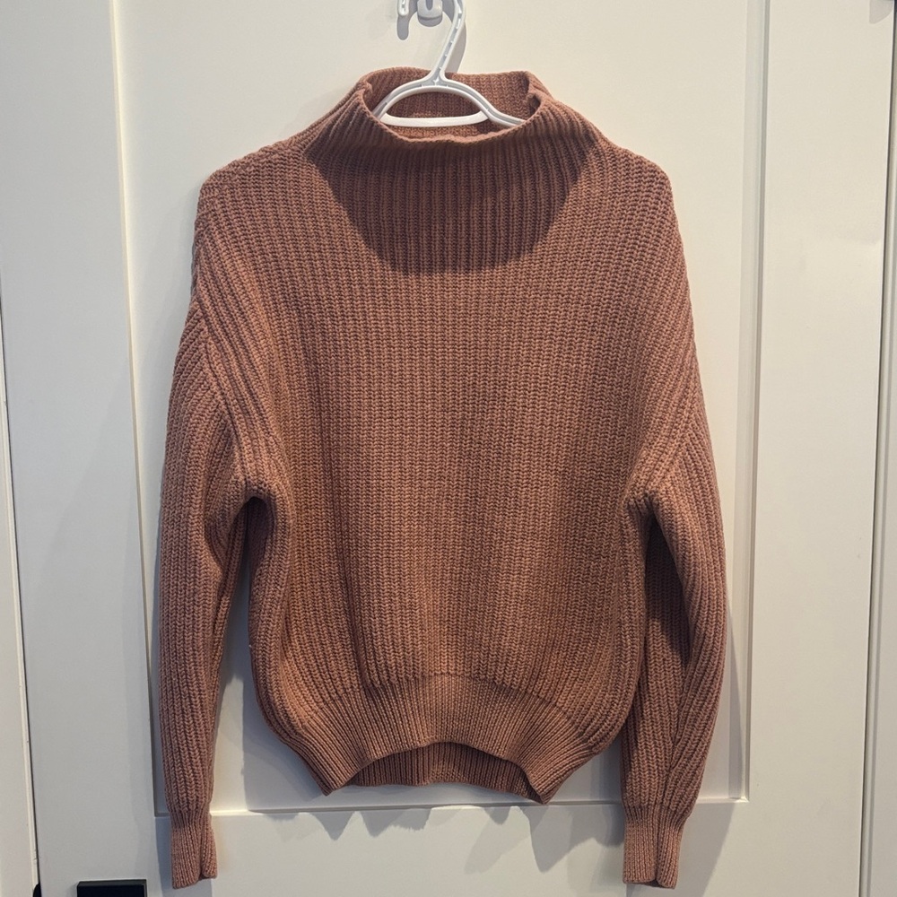 Wilfred Cozy PINK Turtleneck Sweater size small